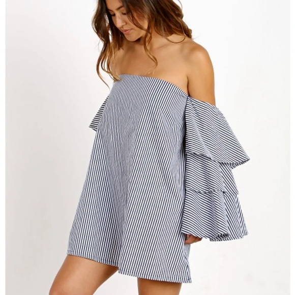 Phi Phi Dress in Navy Soho Stripe Print - Picture 6 of 12